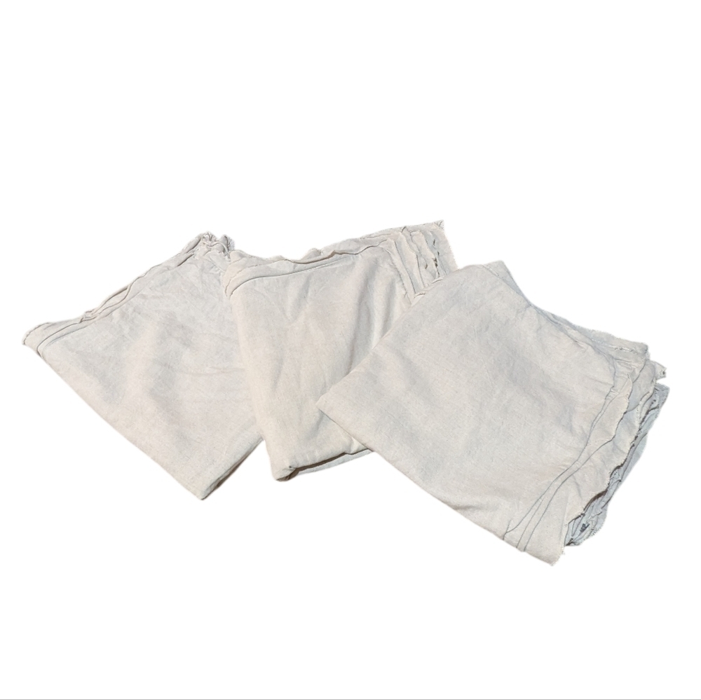 Crate and Barrel Bianca Euro Shams Natural 3 Linen Cotton Neutral Natural Fibers